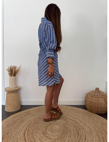 Eslem - robe chemise rayée