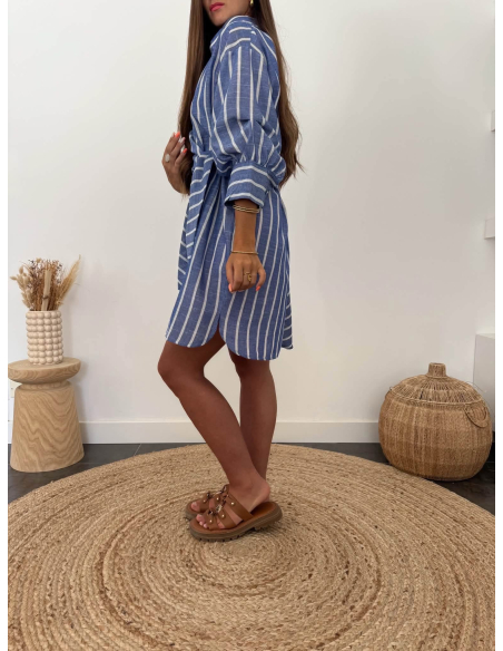 Eslem - robe chemise rayée
