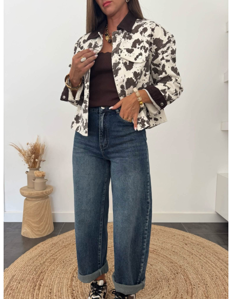 Judy - veste imprimé vache