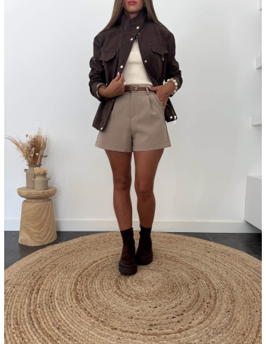 Ciara - veste simili chocolat