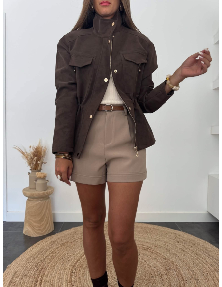 Ciara - veste simili chocolat