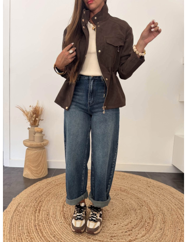 Ciara - veste simili chocolat