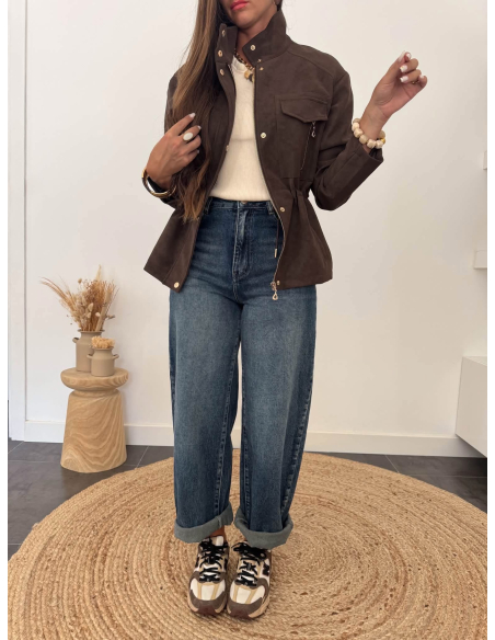 Ciara - veste simili chocolat