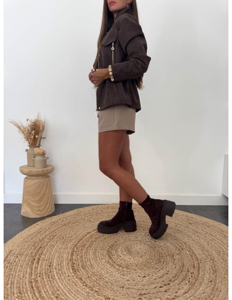 Ciara - veste simili chocolat