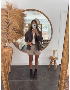 Ciara - veste simili chocolat