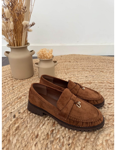 Eugénie - mocassins en suédine camel