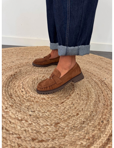 Eugénie - mocassins en suédine camel