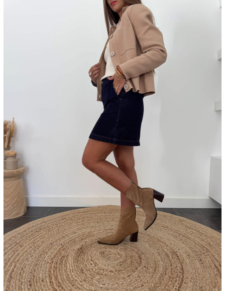 Cleonie - jupe en jean brut