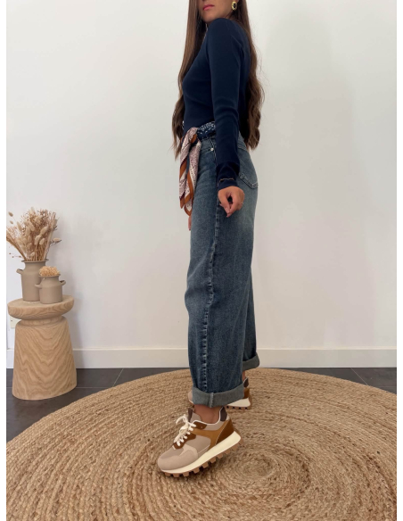 Jovane - pull fin bleu marine