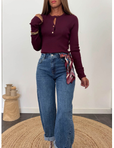 Jovane - pull fin bordeaux 2