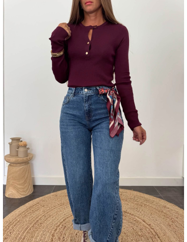 Jovane - pull fin bordeaux