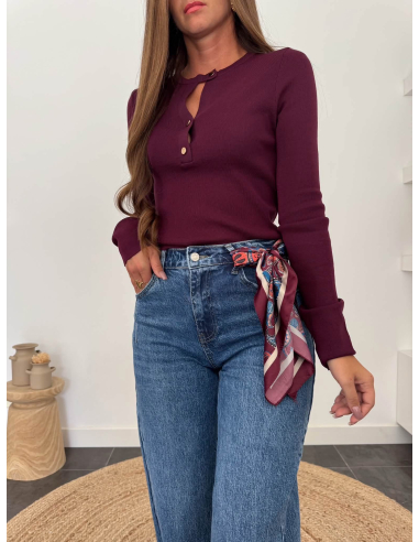 Jovane - pull fin bordeaux