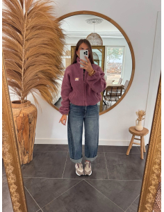 Martina - veste polaire aubergine