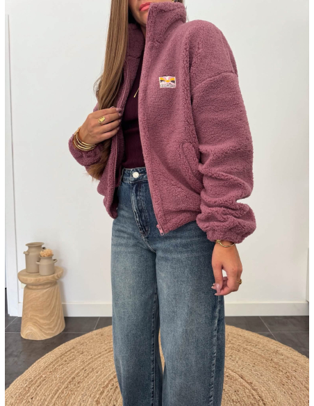 Martina - veste polaire aubergine