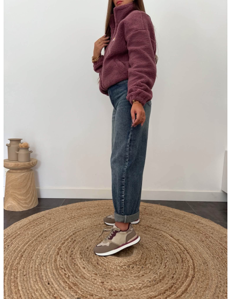 Martina - veste polaire aubergine
