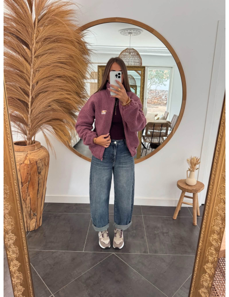 Martina - veste polaire aubergine