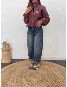 Martina - veste polaire aubergine 2