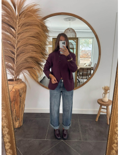 Marius - gilet veste burgundy