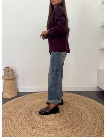 Marius - gilet veste burgundy