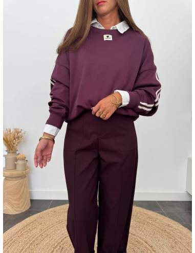 Maoli - sweat "amour" prune