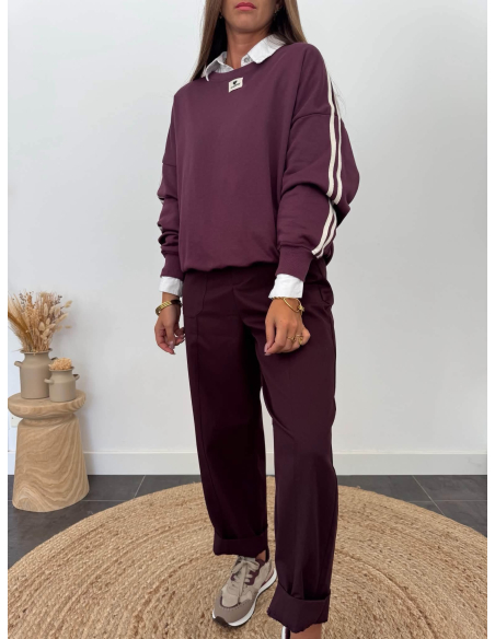 Maoli - sweat "amour" prune