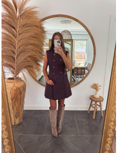 Ilona - robe blazer officer prune