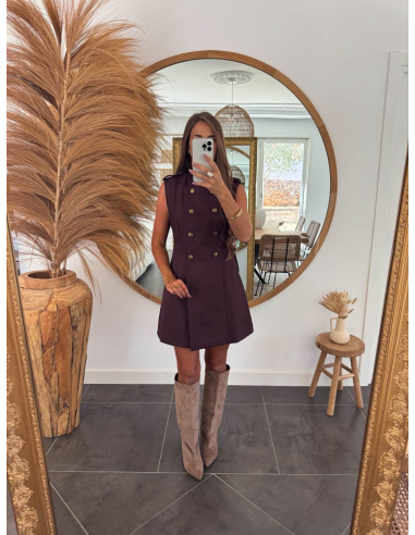 Ilona - robe blazer officer prune