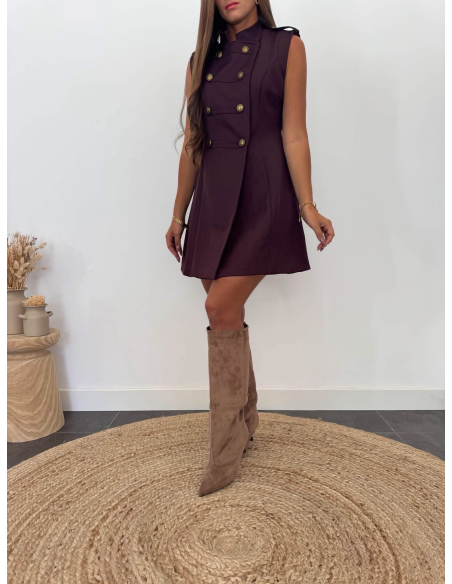 Ilona - robe blazer officer prune