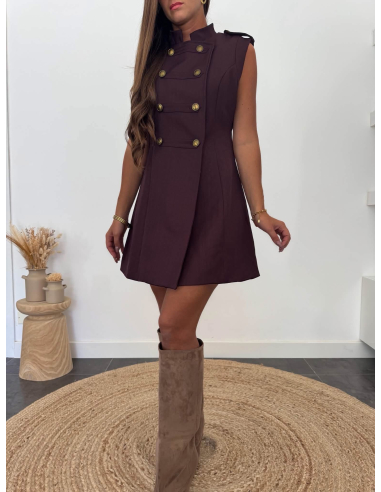 Ilona - robe blazer officer prune