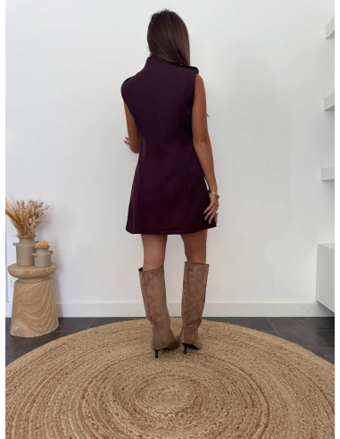 Ilona - robe blazer officer prune