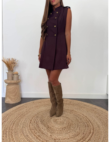Ilona - robe blazer officer prune