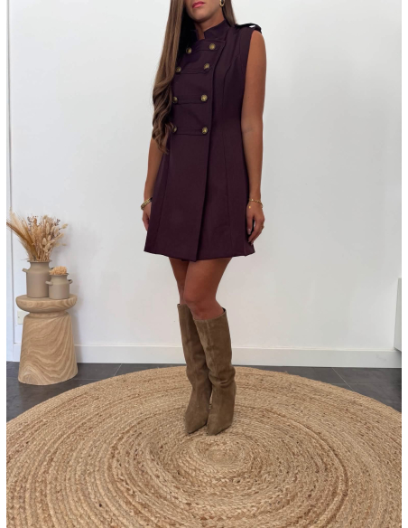 Ilona - robe blazer officer prune