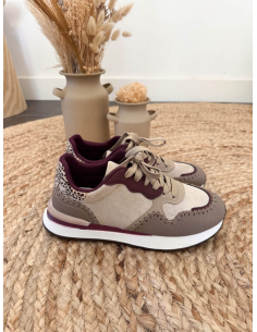 Clena - basket taupe & prune