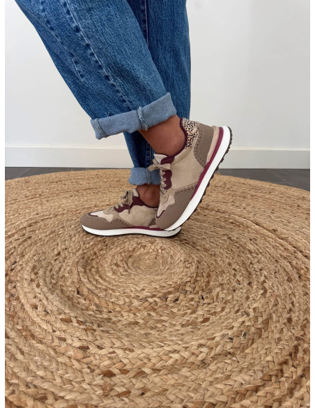 Clena - basket taupe & prune