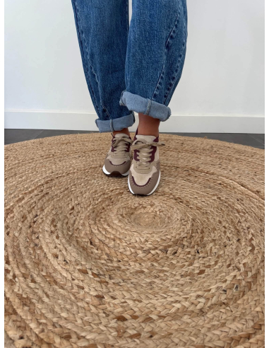 Clena - basket taupe & prune