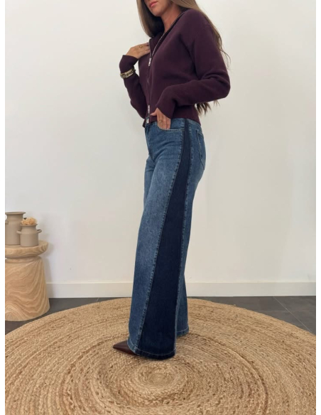 Flaviane - gilet zippé burgundy