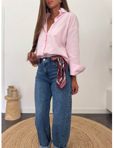 Maja - chemise rose en coton 2