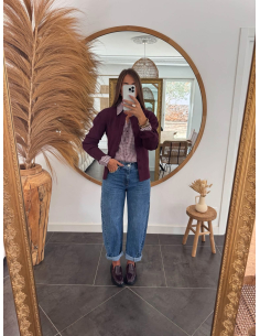 Elfida - cardigan prune