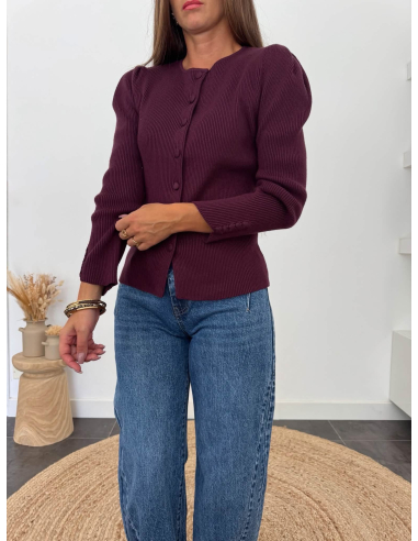 Elfida - cardigan prune