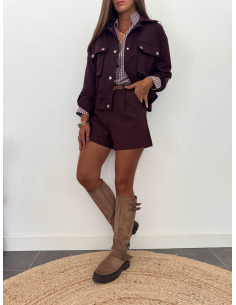 Maena - bottes effet daim taupe 2