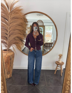 Crystal - jean wide leg bicolore