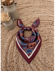 Alban - foulard bordeaux