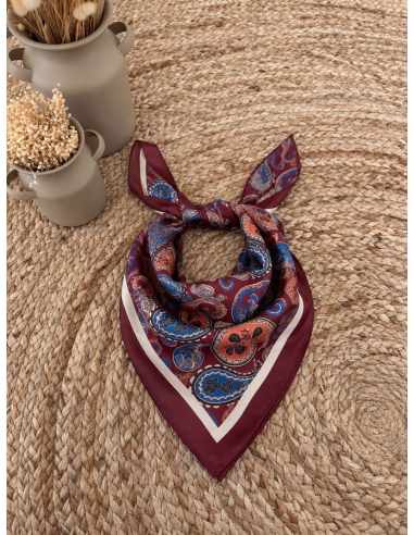 Alban - foulard bordeaux